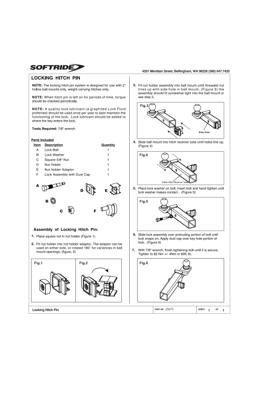 Softride Locking Hitch Pin Install Instructions