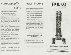 Frejus 1950 UK Trade Brochure (Partial Fragment)