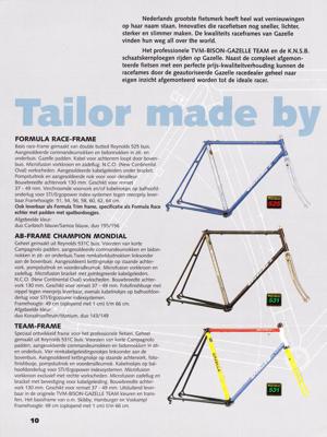 Gazelle 1995 Frameset Leaflet