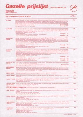 Gazelle ChampionMondialClub Newsletter No26 1986 02