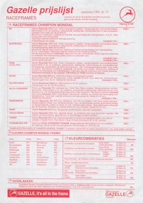 Gazelle ChampionMondialClub Newsletter No37 1993 09