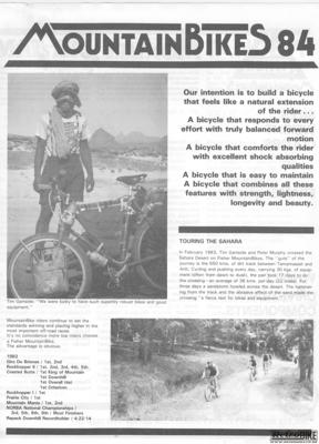 Gary Fisher 1984 Catalog