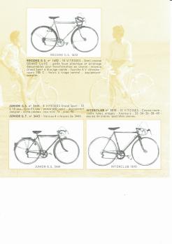 Gitane 1970 Catalog Excerpt (Racing Models)