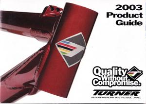 Turner Bicycles 2003 Catalog