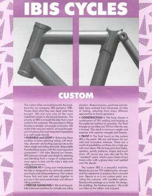 Ibis Catalog (c. 1990)
