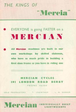 Mercian 1950s Brochure