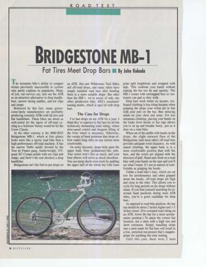 Bridgestone MB-1 1987 Review