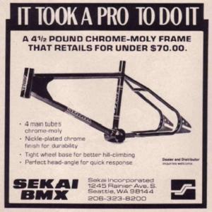 Sekai BMX August 1979 Magazine Ad