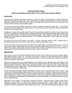 Calfee Design Technical White Paper (1994, updated 2002)