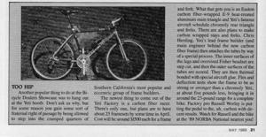 Yeti C-26 Press Release (May 1989)