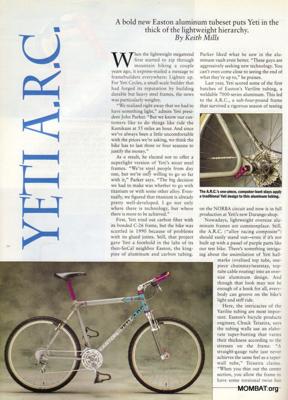 Yeti ARC Review (Bicycle Guide, June 1992)
