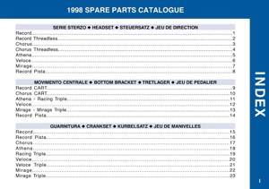 Campagnolo - 1998 Spare Parts Catalogue