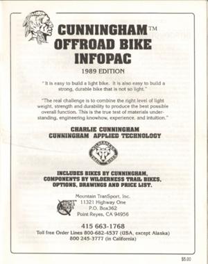 Cunningham 1989 Offroad Bike Infopac