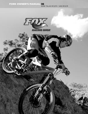 Fox 2006 Fork 36 Owner's Manual