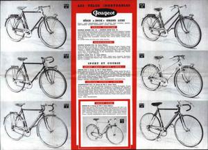 Peugeot 1955 Catalog Foldout